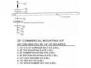 SR Smith 20 Inch Commercial Board Mounting Kit - 67-209-904-SS
