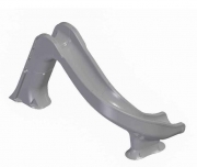 Sidewinder Left Turn Pool Slide With Enclosed Ladder Grey