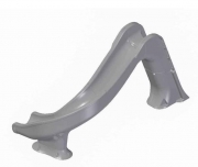 Sidewinder Right Turn Pool Slide with Enclosed Ladder Grey