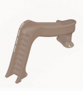 Sidewinder Left Turn Pool Slide with Enclosed Ladder Sandstone