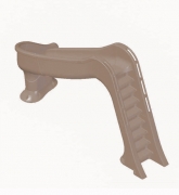 Sidewinder Right Turn Pool Slide with Enclosed Ladder Sandstone