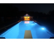 SR Smith Fiberglass Color RGB LED Underwater Pool Light, 5W 12V 80' Cord, FLED-C-FG